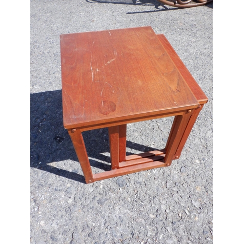 278 - Wooden Nest of Tables approx. 50 x 40 x 44cm