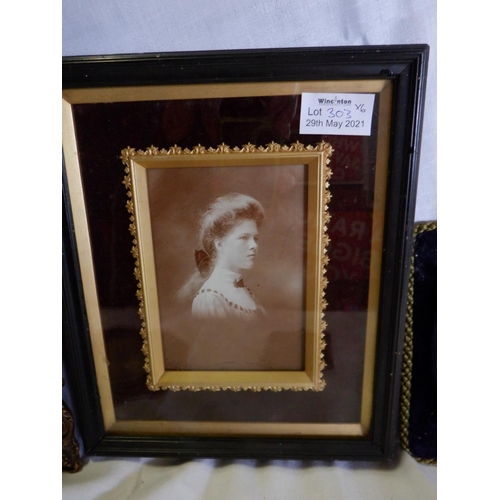 303 - An Antique Collection of Framed Portrait Photographs