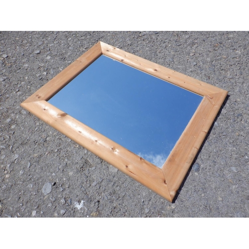 316 - Pine Framed Mirror approx. 80 x 62cm