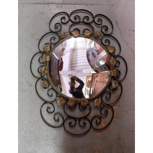 323 - Ornate Metal Mirror 59 x 44cm