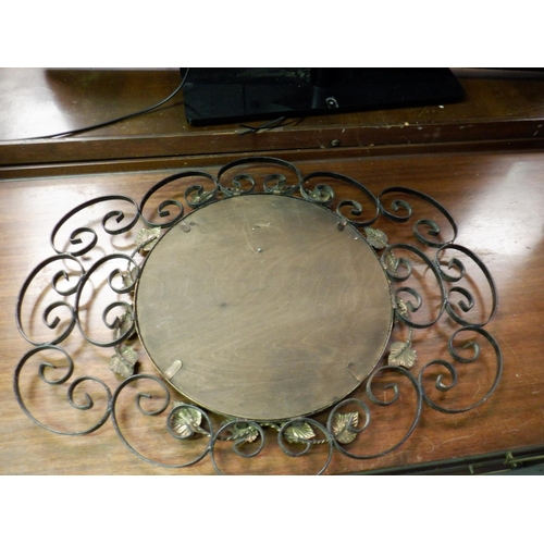 323 - Ornate Metal Mirror 59 x 44cm