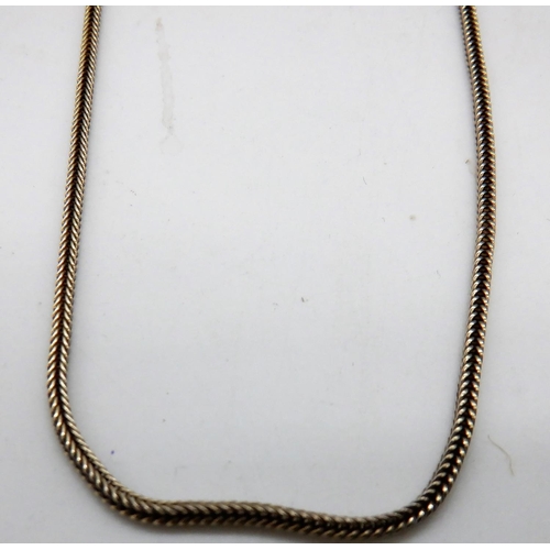 34 - Hallmarked Silver Necklace 7.5 Grams approx. 60cm