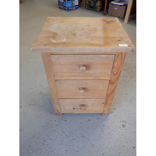 353 - Solid Pine 3 Drawer Chest approx. 62 x 47 x 39cm