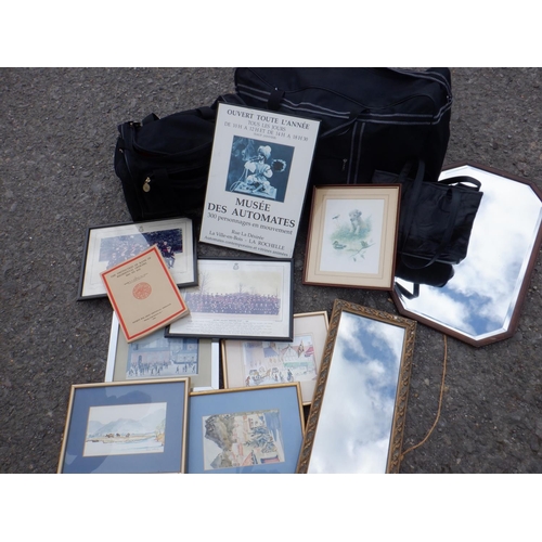 477 - A Mixed Quantity of  Picture Frames, Bags and Hodalls