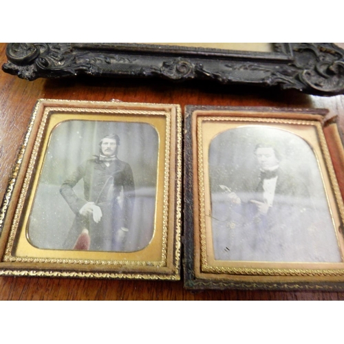 51a - 3 x Daguerreotypes of a Gentlemen, an Officer and a Portrait Photograph of an Older Gentleman