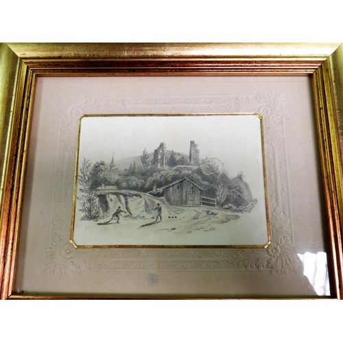 53a - Old Photograph , Silk Embroidery Pictures, Prints and Frames (as found)