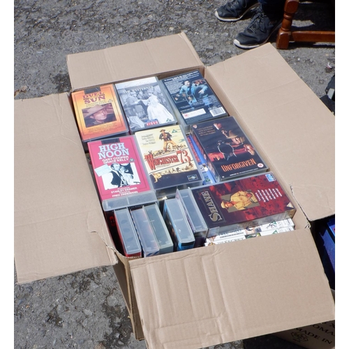 626 - A Large box of VHS Videos - Mainly Westerns