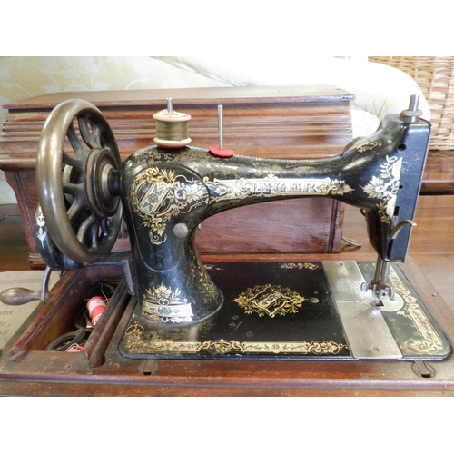 66 - A Hand Crank Antique Sewing Machine