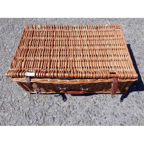 93 - A Wicker Picnic Hamper and Contents