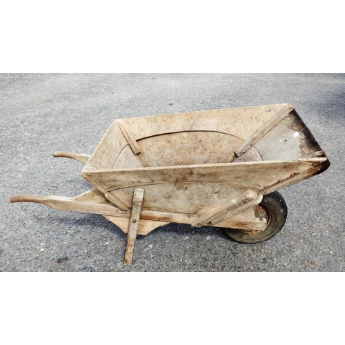 267 - A Vintage Wooden Wheelbarrow