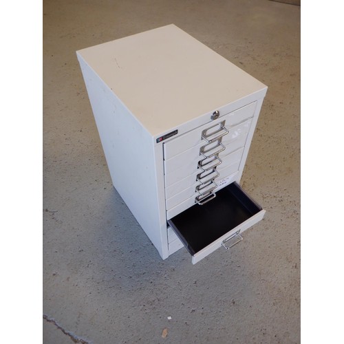 352 - 10 Drawer Filing Cabinet with Key approx. 59 x 40 x 37cm