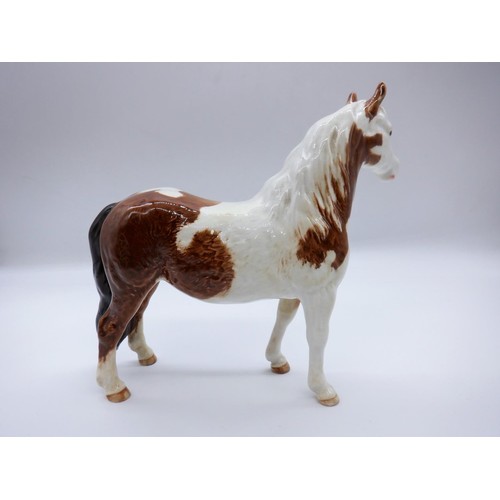 65d - Beswick Pinto Brown and White Pony - Excellent Condition no chips or cracks visible