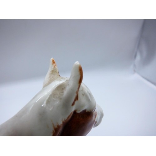 65e - Beswick Pinto Brown and White Horse- Repair to Ear as pictured and small chip to back leg