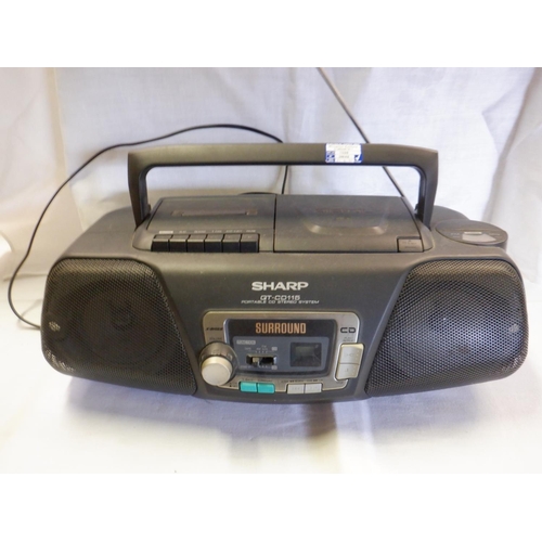 293e - Sharp QT-CD115 Portable CD, Tape, Radio 