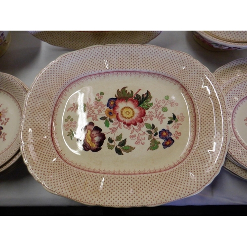 622 - An Antique Masons Paynsley Pattern Dinner Service - 1 x Large Charger, 1 x Medium Charger, 2 x Turee... 