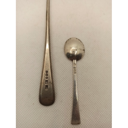 54 - A Hallmarked Silver Pickle Fork and Salt Spoon 34.8 Grams