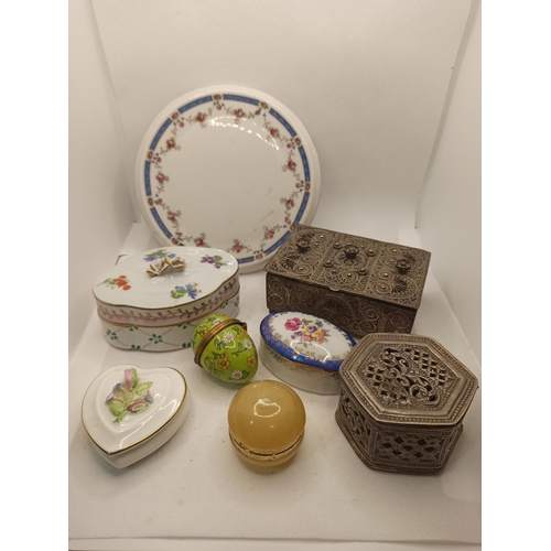 638 - A Collection of Trinket Boxes and China