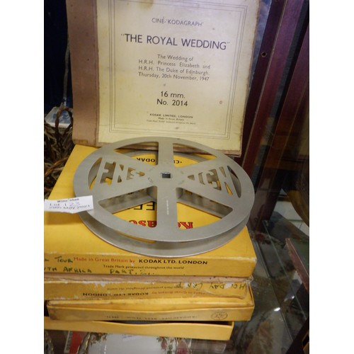 123 - Ensign Film Projector Films of the Royal Tours South Africa etc.