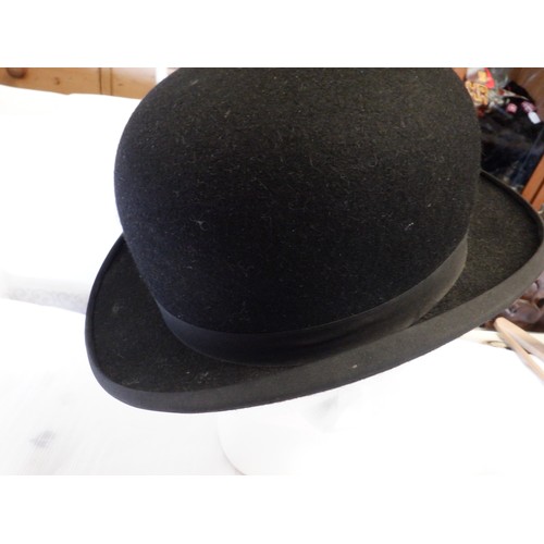 82 - A Herbert Johnson of New Bond Street Bowler Hat ( some spotting) Estimated Size M/L 57