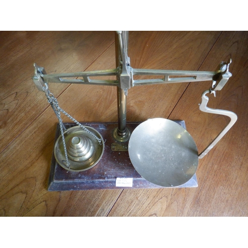 194 - Post Office Scales and Brass Weights