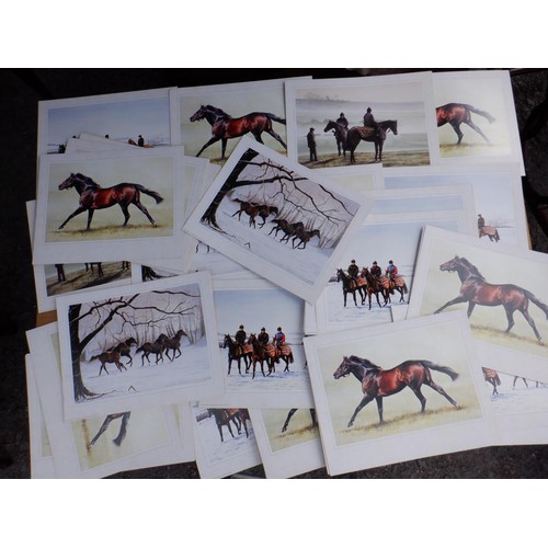 469 - A Large Quantity of Caroline Cook Horse Prints 39 x 30cm each