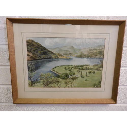 232 - Set of 3 Paintings of Landscape Themes Snowdon - North Wales, Westmorland - Lake District and John o... 