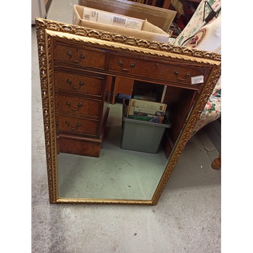 188b - A Rectangular Bevelled Glass Gilt Framed Mirror 57 x 84cm