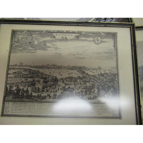 394T - A Quantity of Vintage Framed Engravings of London Scenes