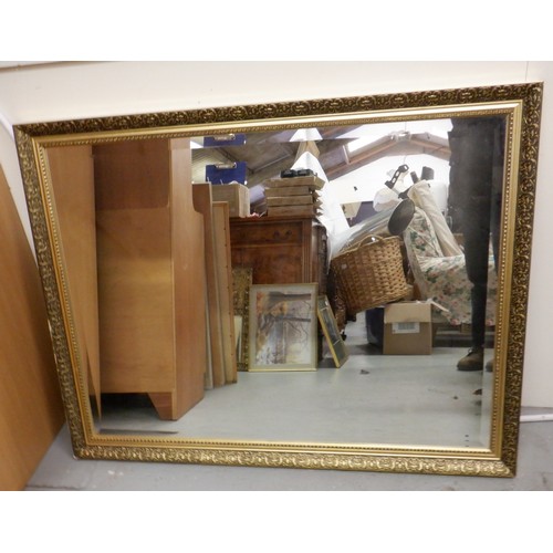 635 - Very Large Ornate Guilt Framed Bevelled Edge Mirror