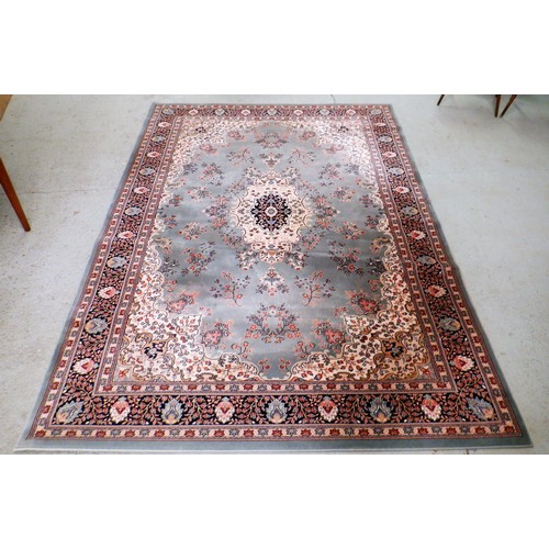 196 - A Large Green Patterned Wool Carpet/Rug ( some slight marks as pictured) 290 x 290cm