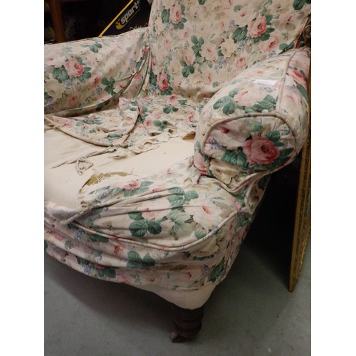 120a - Victorian Arm Chair in Need of Restoration