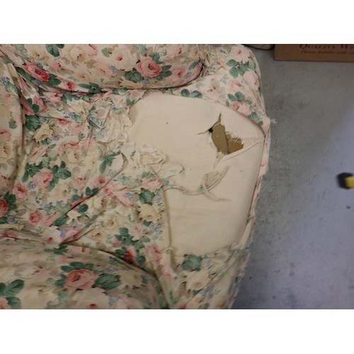 120a - Victorian Arm Chair in Need of Restoration