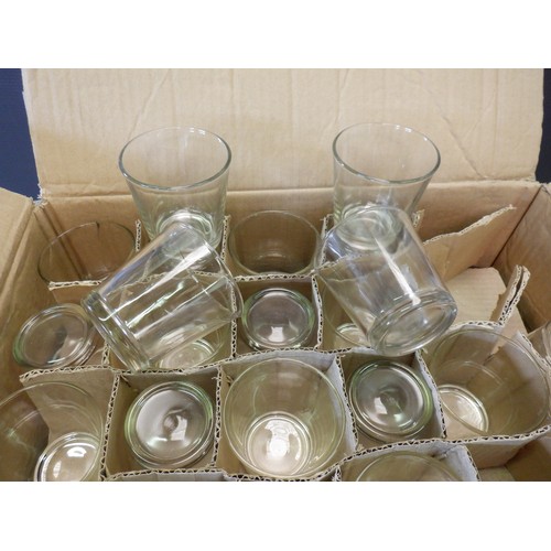 72 - Clear Glass Conical Tea Light Holders approx. 65