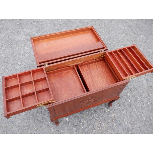 56 - A Vintage Chinese Craft/ Sewing Box 61 x 33 x 59cm