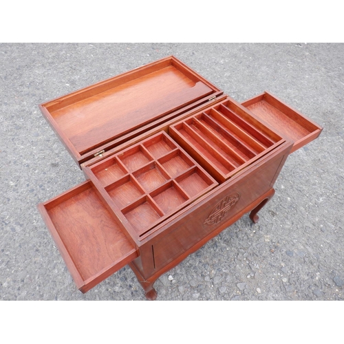 56 - A Vintage Chinese Craft/ Sewing Box 61 x 33 x 59cm