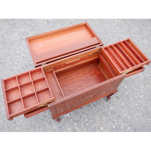 56 - A Vintage Chinese Craft/ Sewing Box 61 x 33 x 59cm