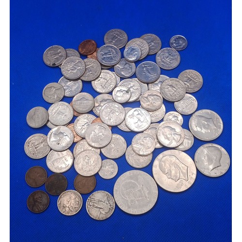 69 - A Quantity of American Coins including a 1937 Indian Head 5 Cent, 1912 1 cent etc