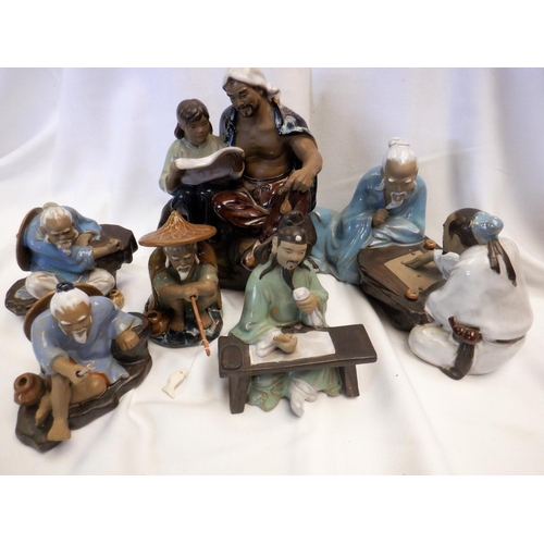 68d - Vintage Mudman and Child Reading 20 x 13cm Approx, A Mudman Playing Board Game 23 x 14cm approx. plu... 