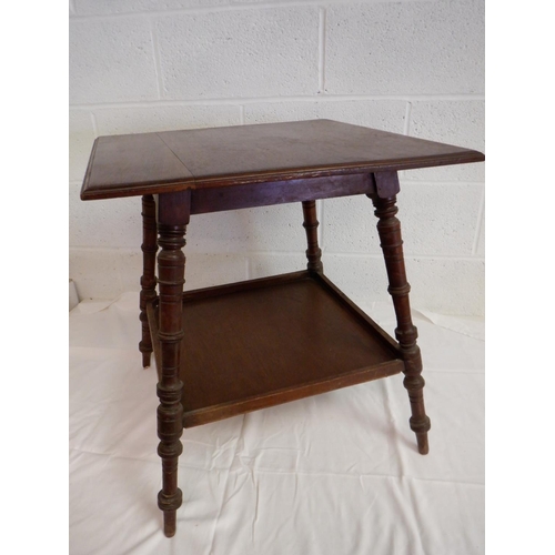 263 - Mahogany Turned and Splayed Leg Table 55 x 55 x 60cm