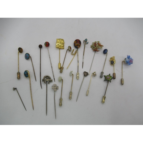 252 - A Collection of Pins and Hat Pins - some hallmarked