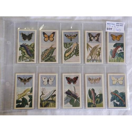 40 - Category - Butterflies, Insects etc.: Players 50 x Butterflies, Player 50 x Butterflies and Moths, S... 