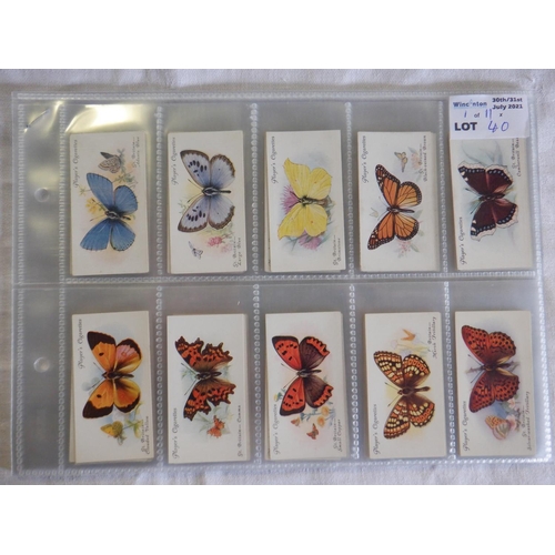 40 - Category - Butterflies, Insects etc.: Players 50 x Butterflies, Player 50 x Butterflies and Moths, S... 