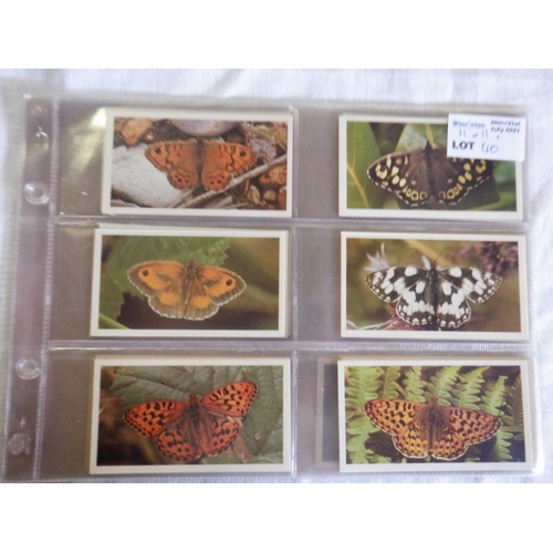 40 - Category - Butterflies, Insects etc.: Players 50 x Butterflies, Player 50 x Butterflies and Moths, S... 