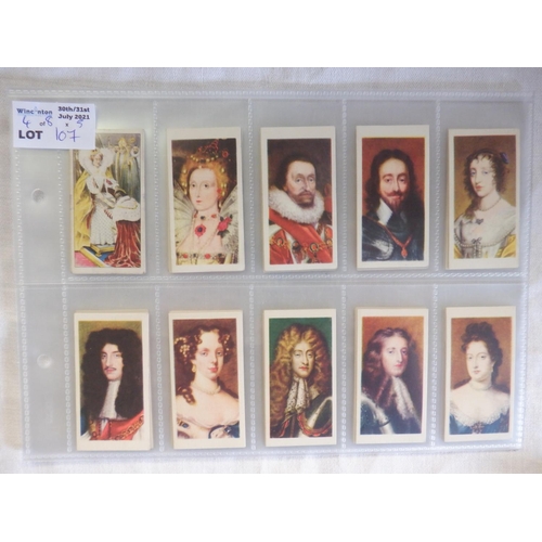 107 - Category - Kings & Queens: Carrera L25 British Costumes, Ogdens 50 x Coronation Procession, Ely Brew... 