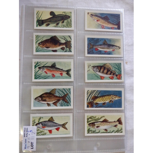 112 - Category - Shells & Fish: Wills 25 x  1st Series Pond and Aquarium Unissued and 25 x 2nd Series , Ke... 