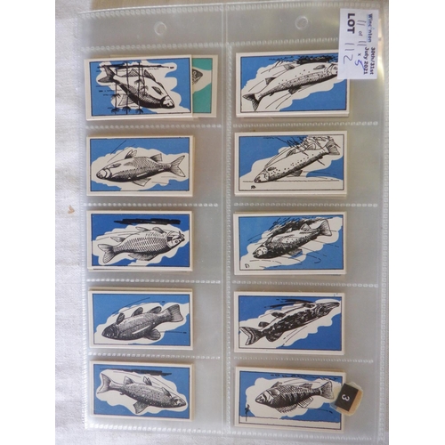 112 - Category - Shells & Fish: Wills 25 x  1st Series Pond and Aquarium Unissued and 25 x 2nd Series , Ke... 