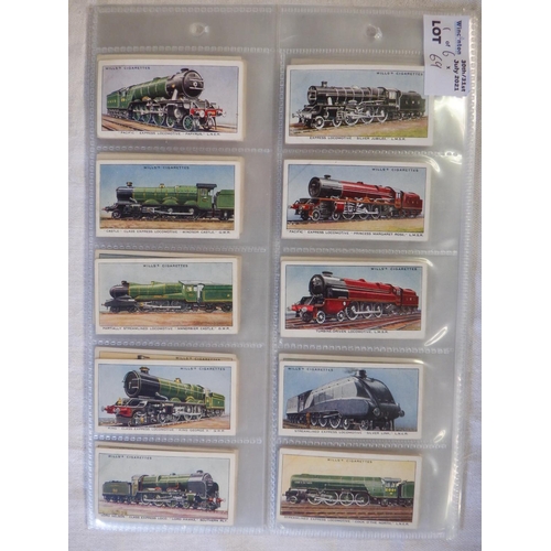 69 - Category - Loco's Railways: Wills 50 x Railway Engines - Adhesive, Sonny Boy P50 Railway Engines, Da... 