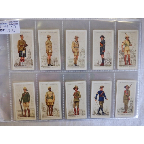 124 - Category - Uniforms: M36 x Celebrities of the Great War Printed Back, Walters 50 x Some Cap Badges o... 