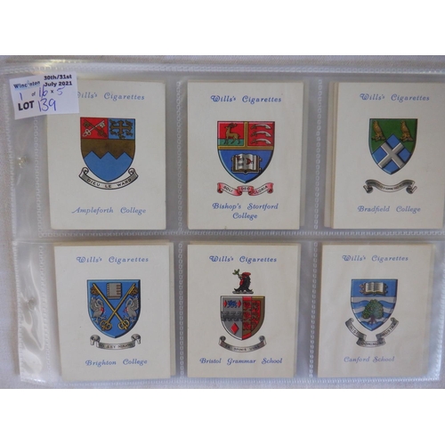 139 - Category -Places, Castles etc. : Wills M25 x Arms of Public Schools 1st Series, Humberside Police T3... 