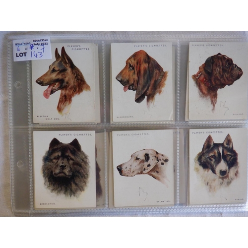 143 - Category -Cats & Dogs: Phillips M30 x Our Dogs, Mills 25 x Dogs, Player 50 x Dogs Heads Peter Blegel... 